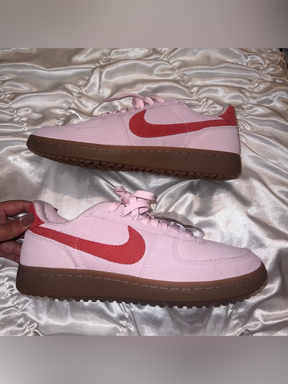 Nike Field General 'Pink/red Foam/Light Crimson' women's suede sneakers
